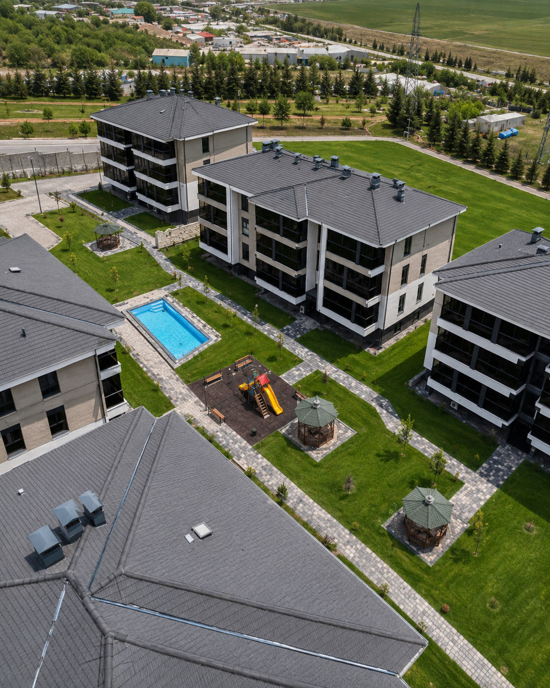 Nefess Park blokları ve peyzaj alanları